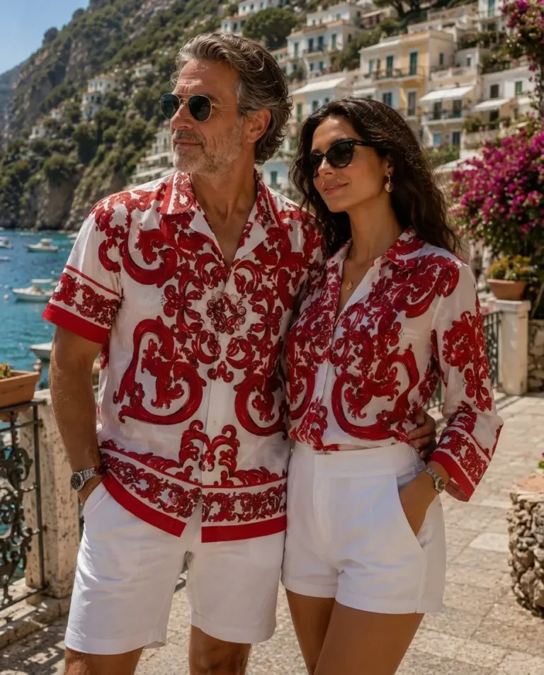 Red Baroque Resort Shirt