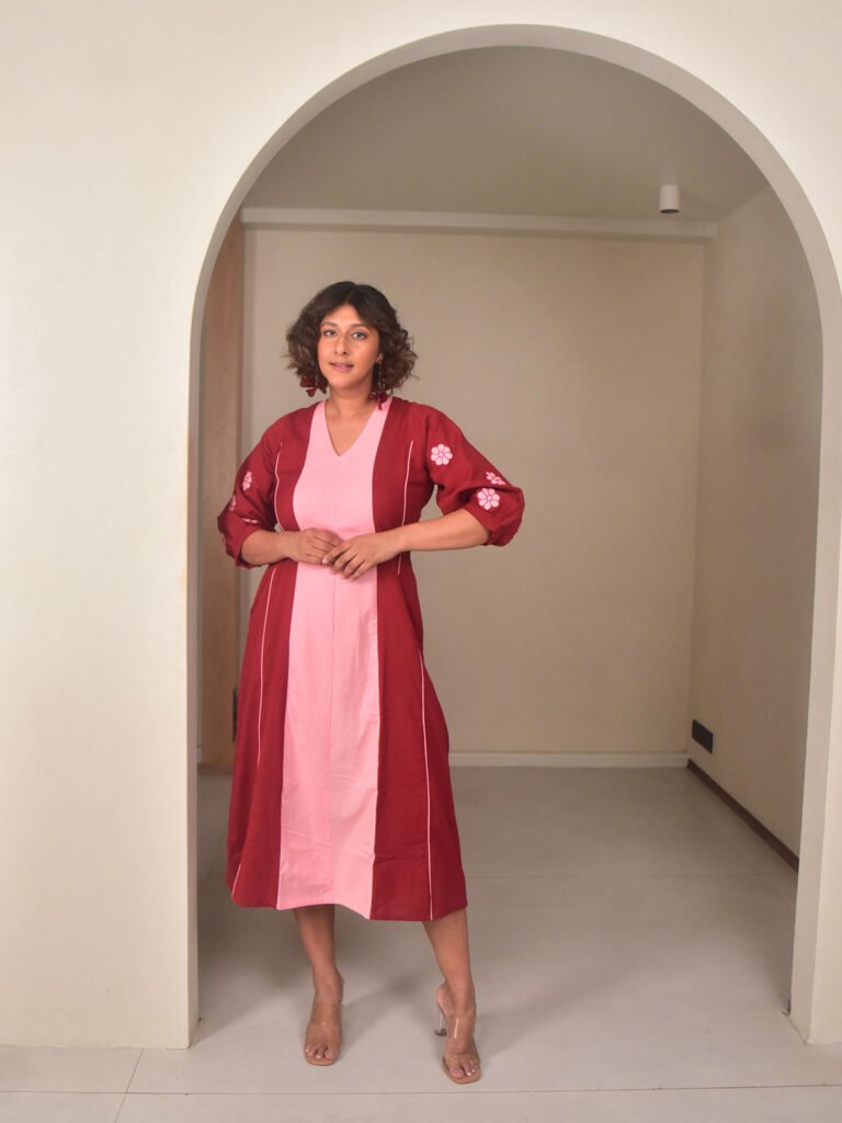 Viv Panelled Applique Dress