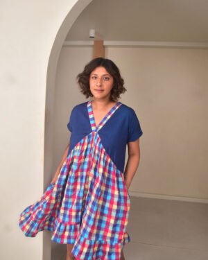 Multichecksshortdress1