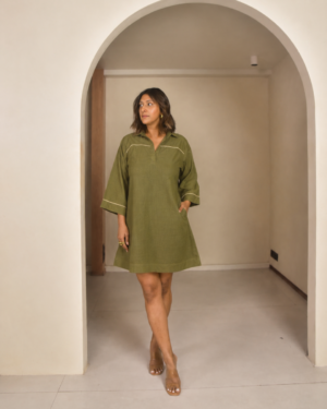 OliveCollarDress3