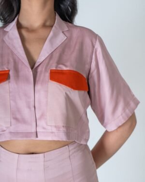 Pink OrangeColor BlockedMaxiSkirtSet 5
