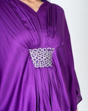 Purple GreenBraidedKaftanCo ordSet 3