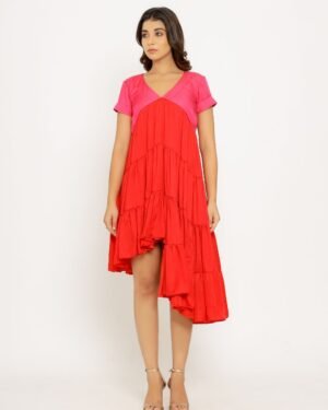 Red PinkAsymmetricalDress GreyRouchingSet GreyKaftanSet GreyKaftanSet WineCo ordSet 2 1