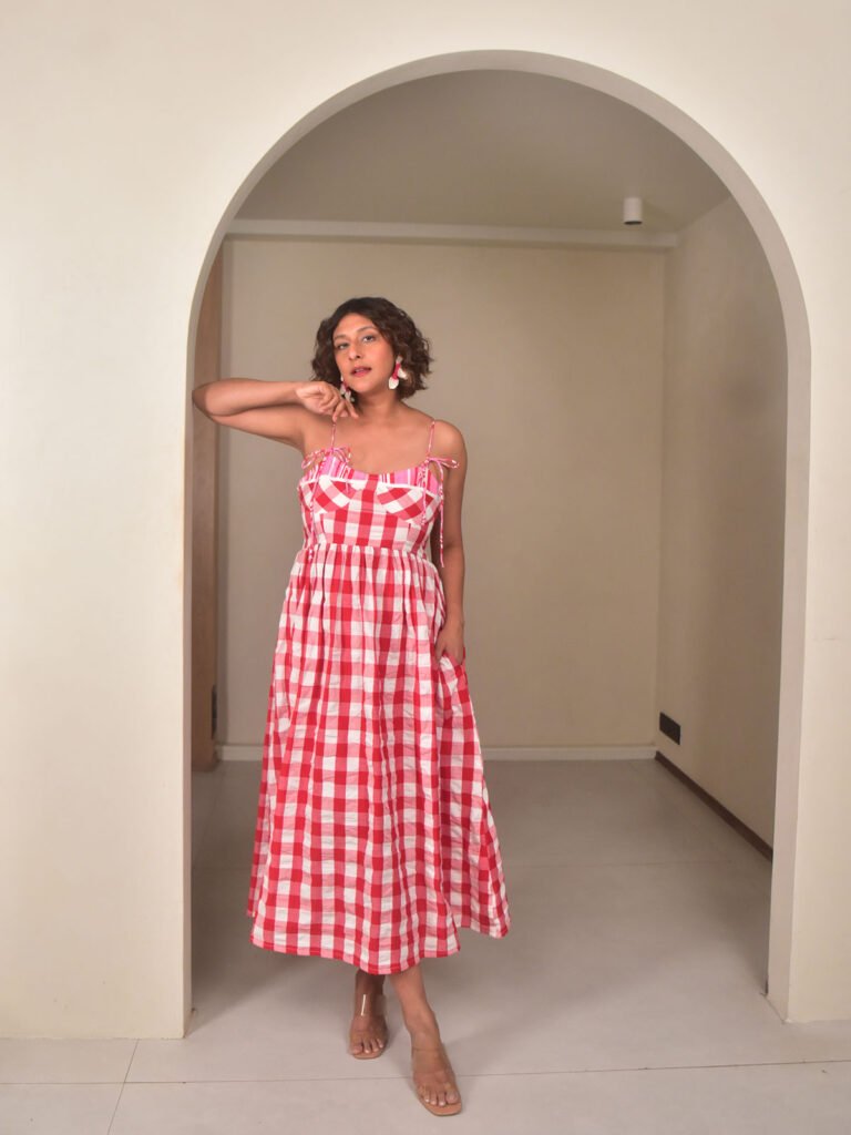 Cherry Cotton Strappy Dress