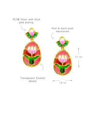 Silver Goldplated Lotus Earrings Pink Aks 1 5a973ba1 e91b 480b 860b 5f2610d1cb8e