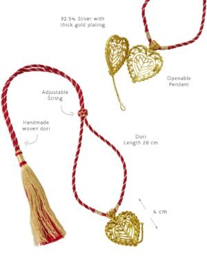 Silver Goldplated Openable Long Pendant With handmade dori 6 f7a8c233 b4cb 4577 bcea b67d87301fd8