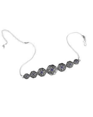 Silver Oxidised Choker Necklace Goonj 1.1
