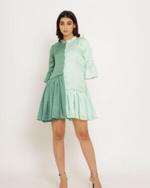 Teal TeaGreenHalf HalfDress 3