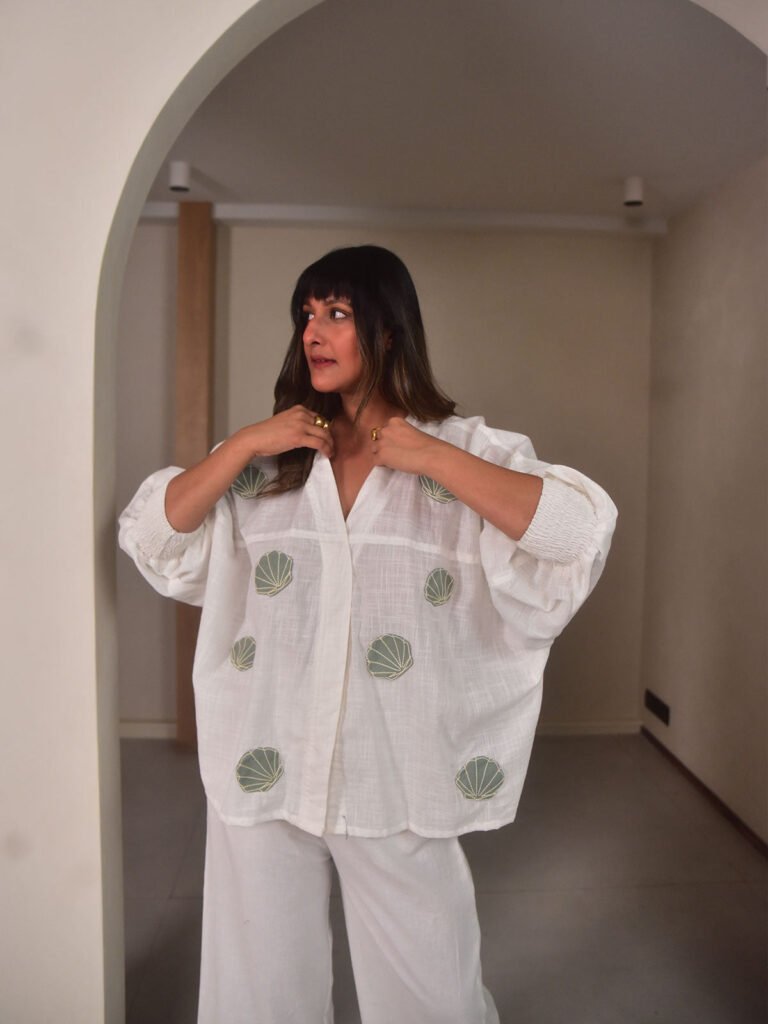 Isla Shirt - Mint Applique