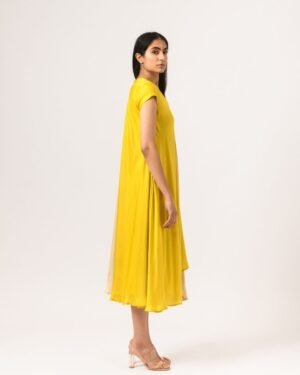 Yellow EcruCapDress