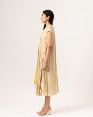 Yellow EcruCapDress 3