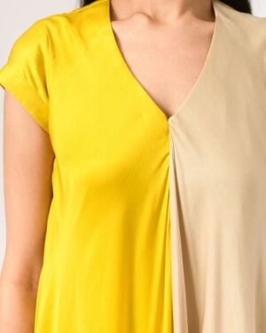 Yellow EcruCapDress 4