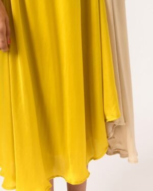 Yellow EcruCapDress 5