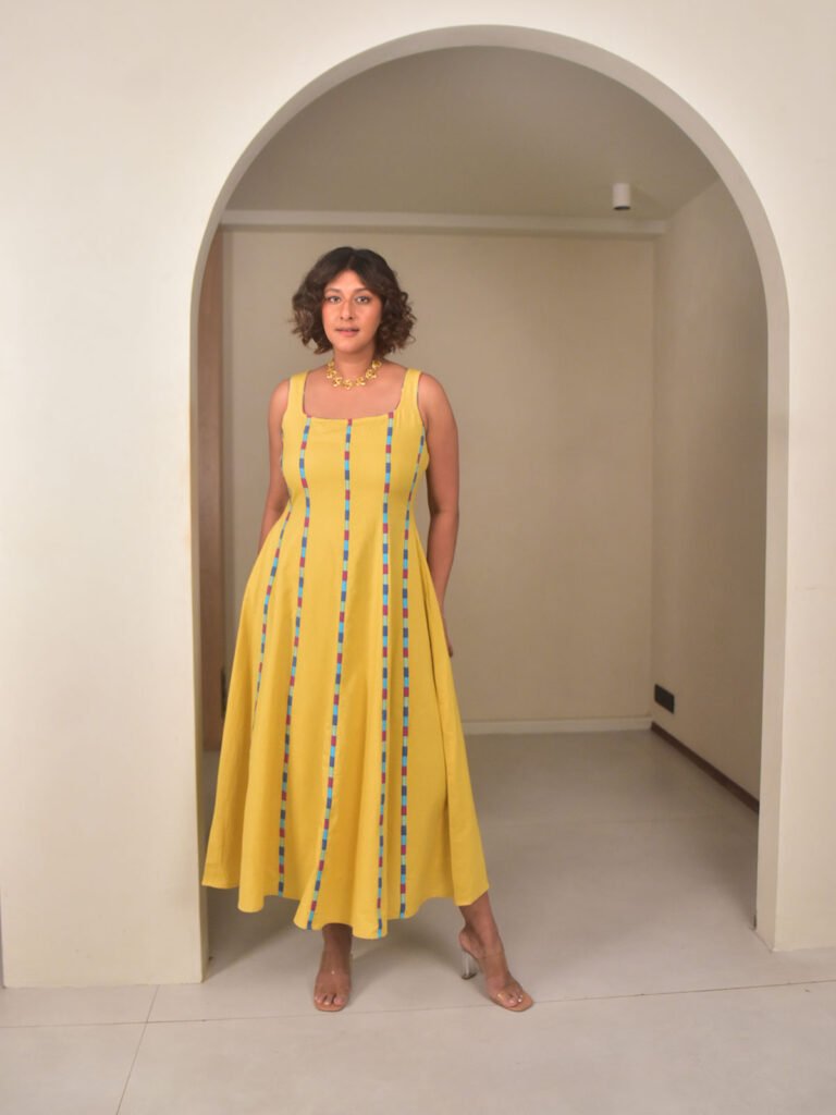 Butter Panelled Dress