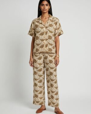 10 May Beige Cotton Co ord set 4