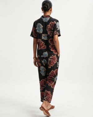 11 May Black Modal Floral Co ord set 2
