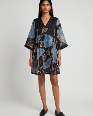 13 Noa Black Chanderi Dress 1