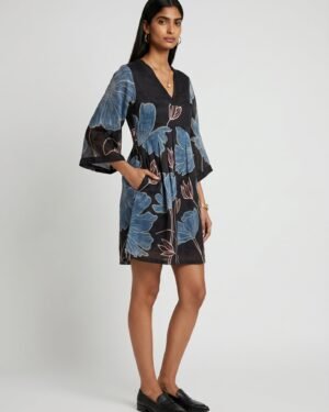 13 Noa Black Chanderi Dress 2