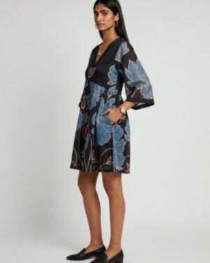 13 Noa Black Chanderi Dress 3