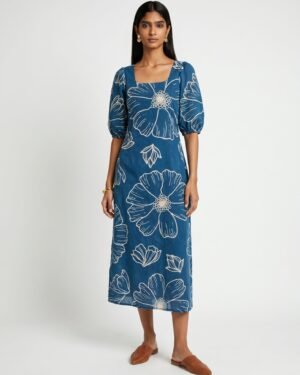 18 Ava Blue Cotton Dress 2