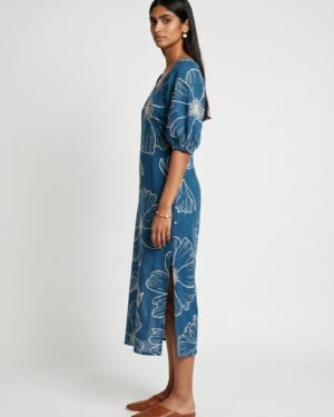 18 Ava Blue Cotton Dress 3