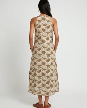 22 Rue Beige Cotton Dress 1