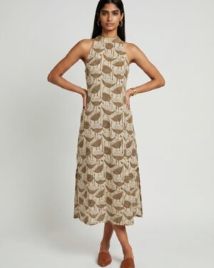 22 Rue Beige Cotton Dress 2