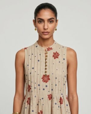 26 Ivy Beige Cotton Dress 1