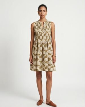 28 Ivy Beige Poppy Cotton Dress 2