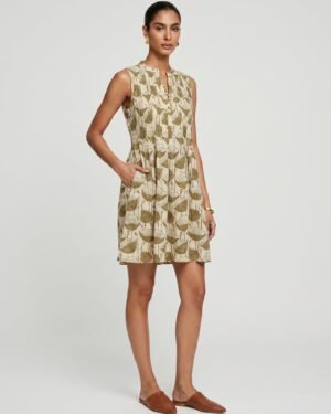 28 Ivy Beige Poppy Cotton Dress 3
