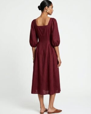 30 Zoe Red Chanderi Dress 2