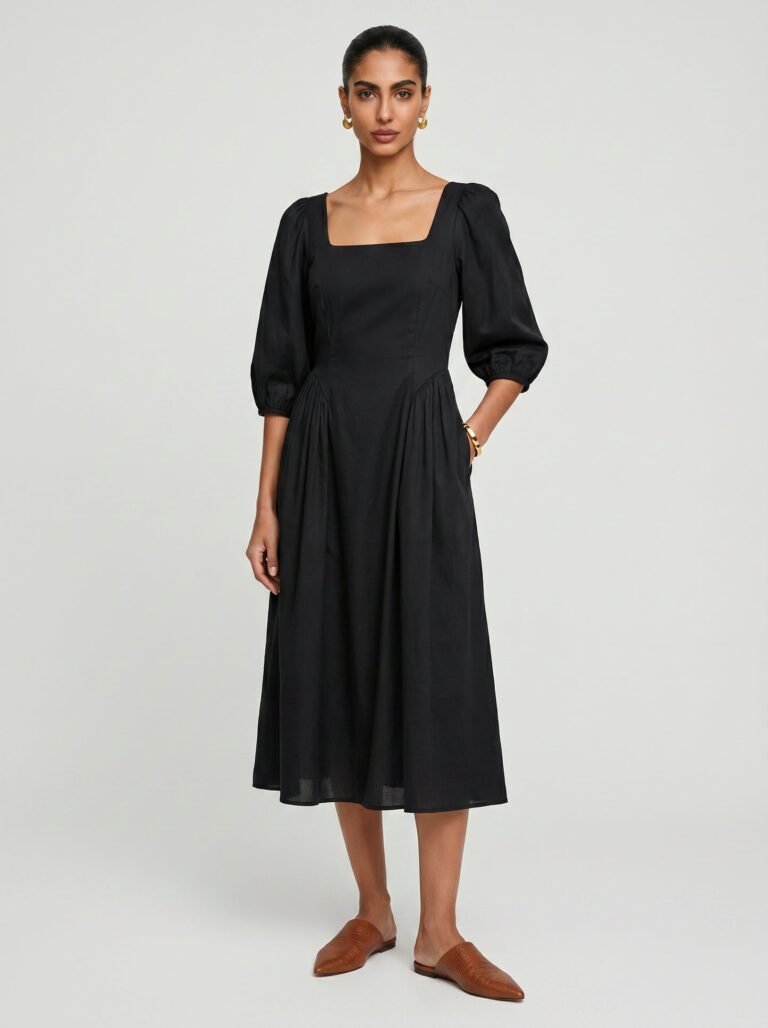 Zoe Black Chanderi Dress