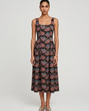 35ZoeSleevelessBlackPoppyModalDress 1