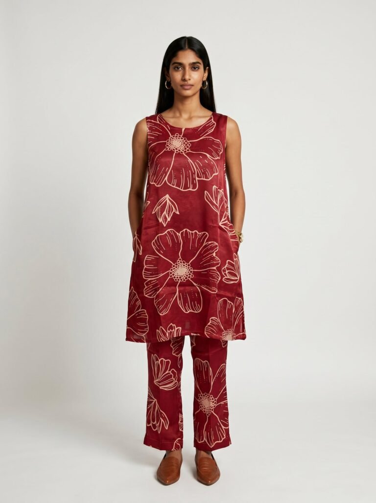 Ana Red Modal Kurta set