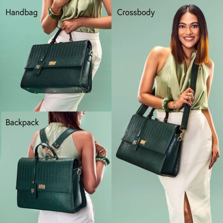 Emerald Elegance Compact Work Bag