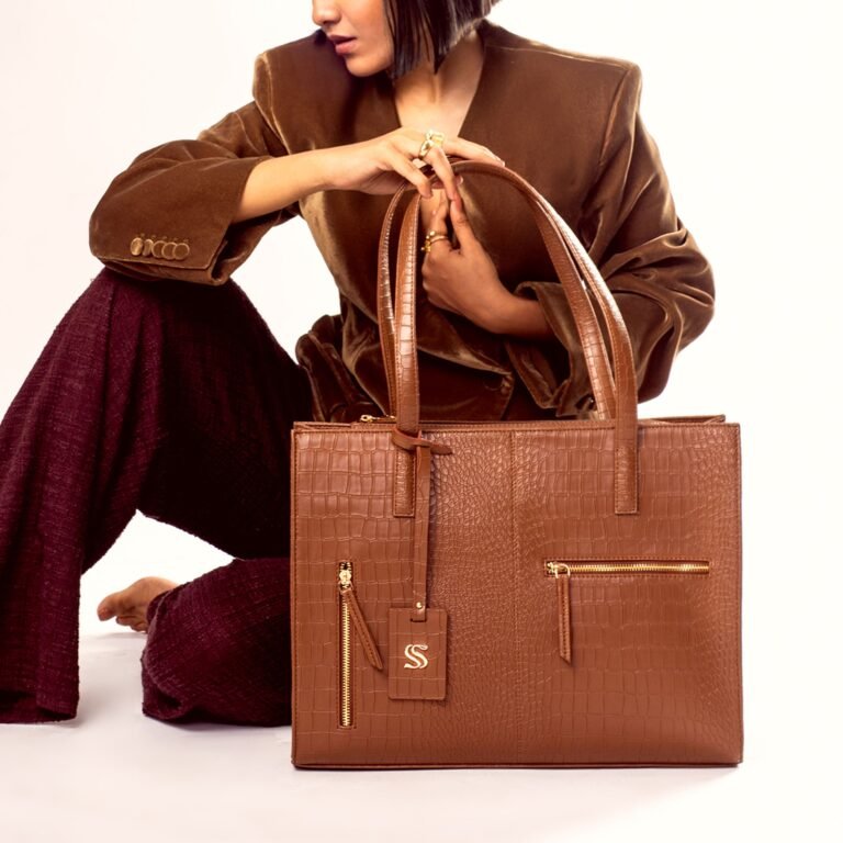Mocha Elegance Amira Tote