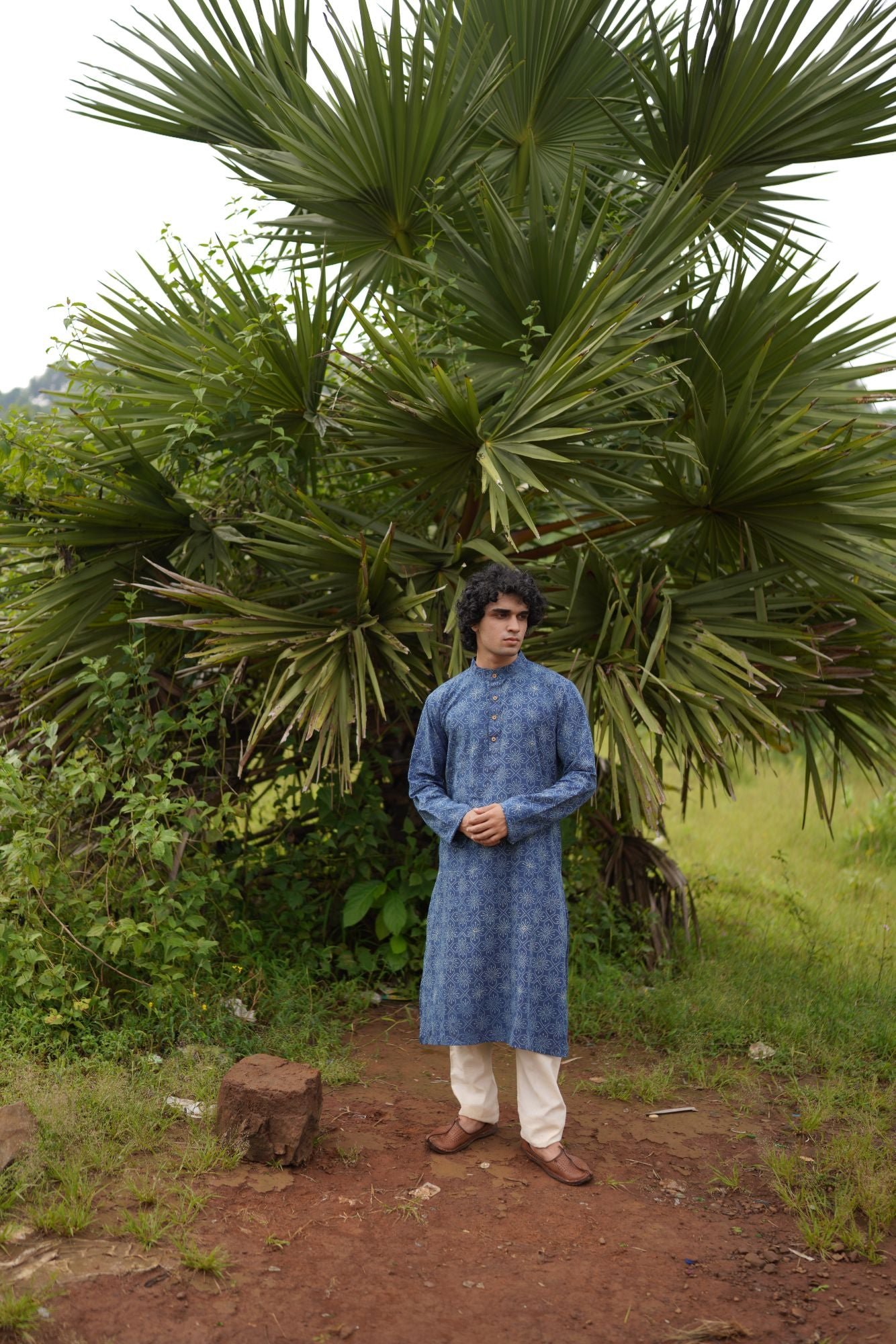 Indigo Ajrakh Kurta