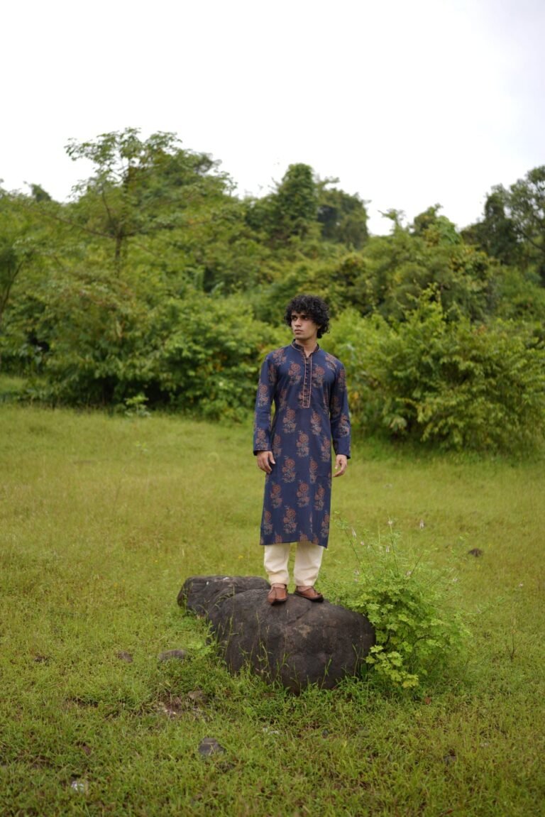 Indigo floral Kurta