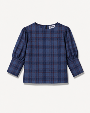 Iwona blouse navy check