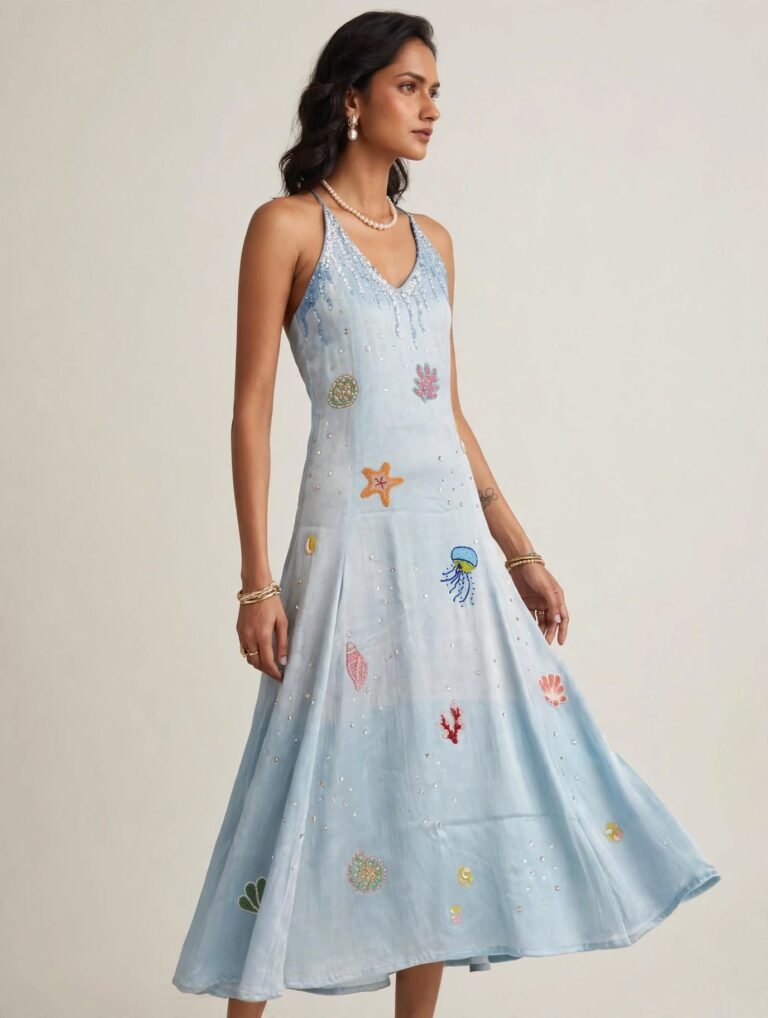 Ocean Mirage Silk Dress