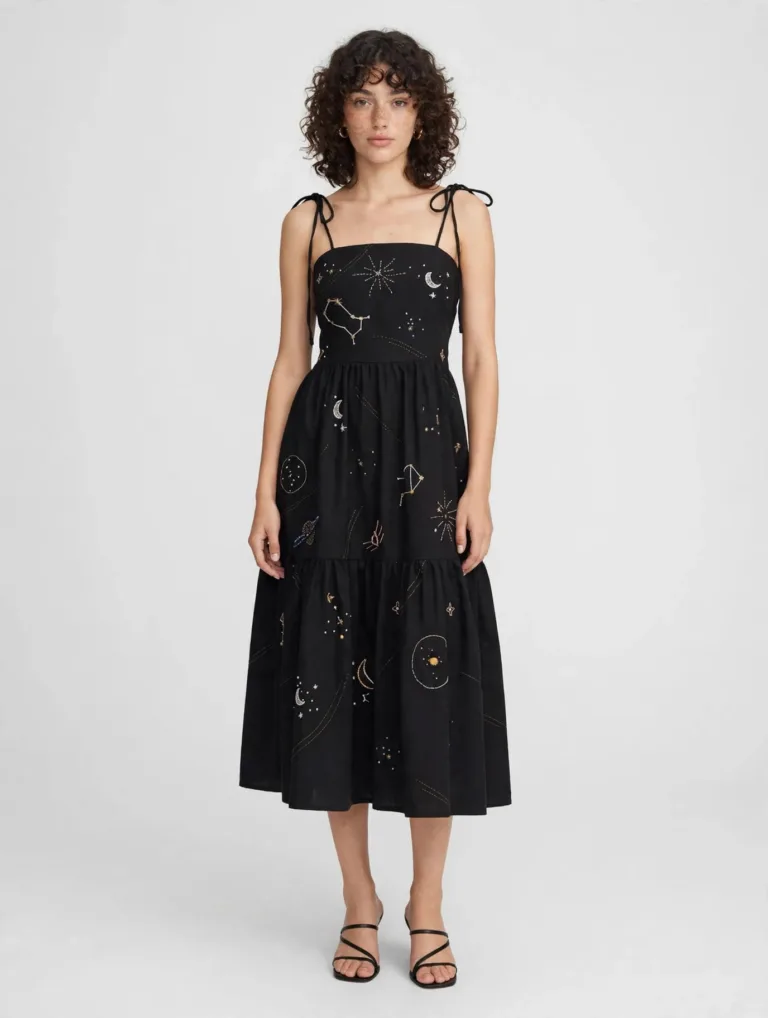 Galaxy Embroidered Dress