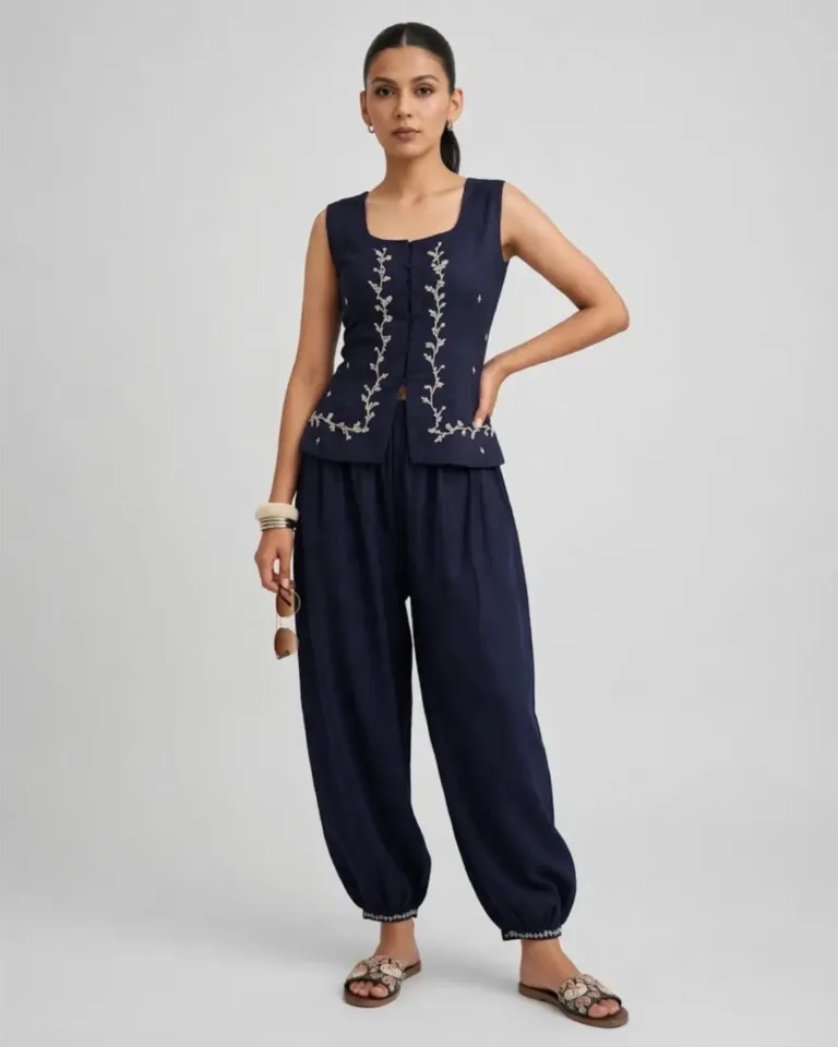 Embroidered Balloon Pants