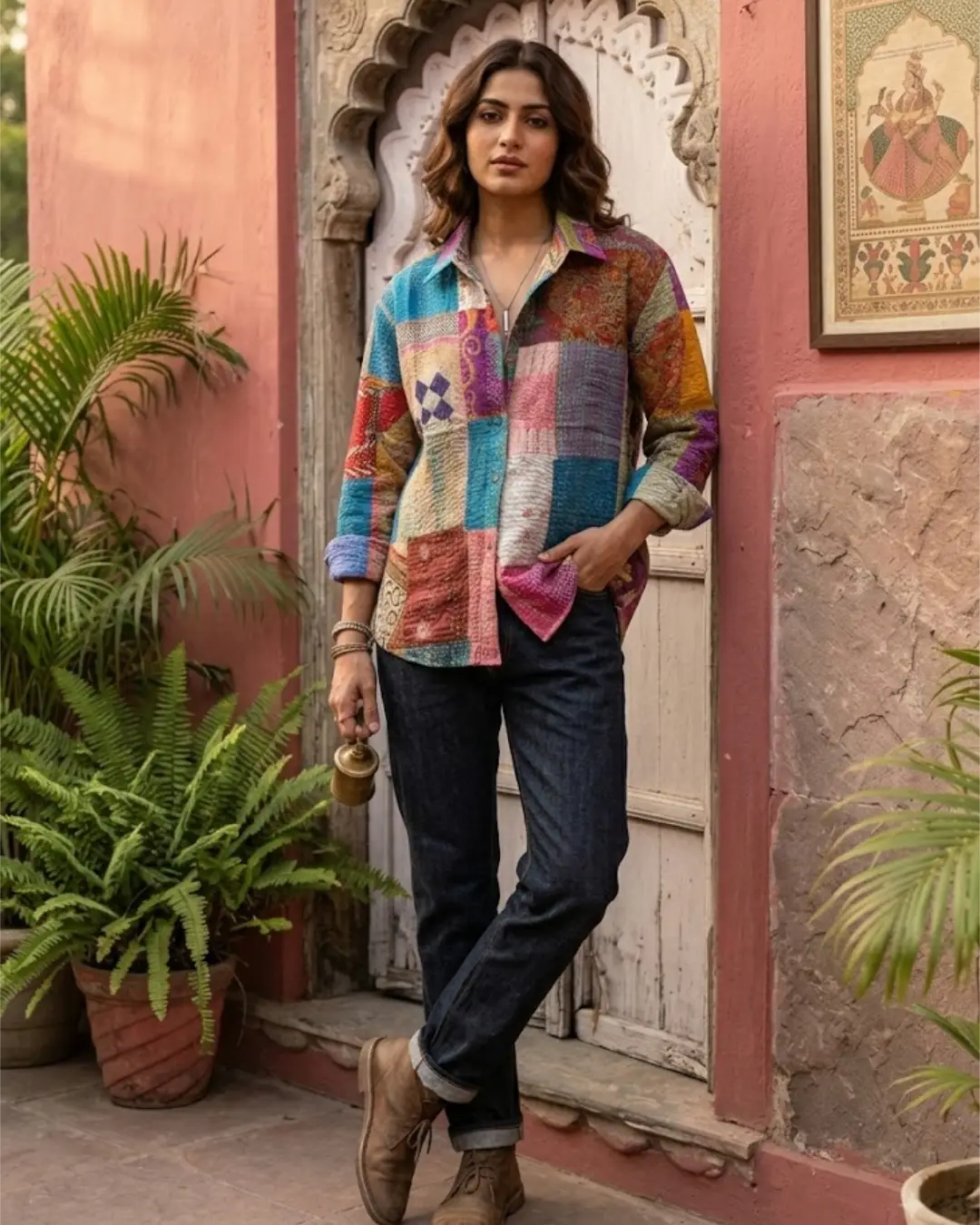 Patchwork Embroidered Shirt