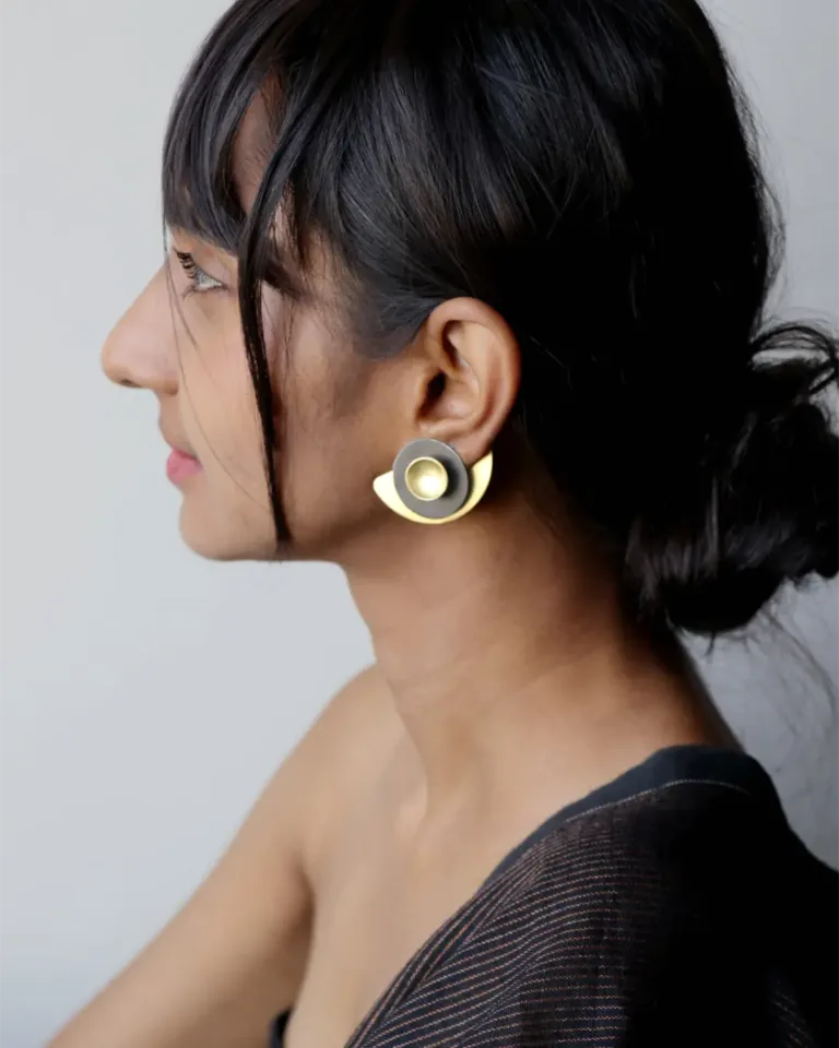 Nova Half Moon Earring - Black