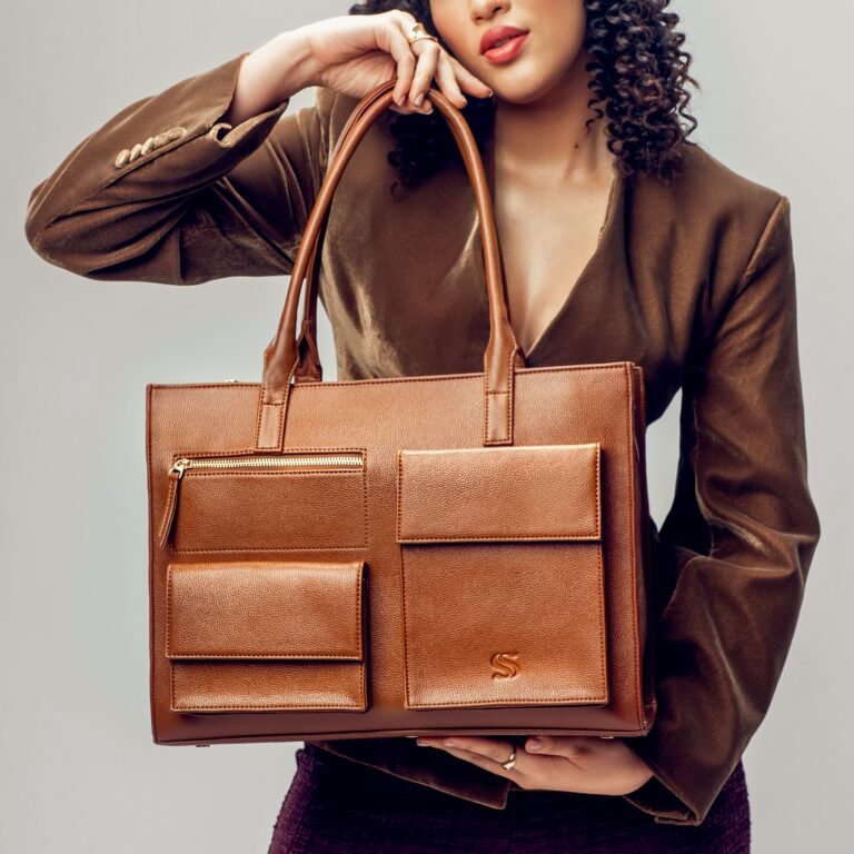 Mocha Elegance Maison Élan Tote