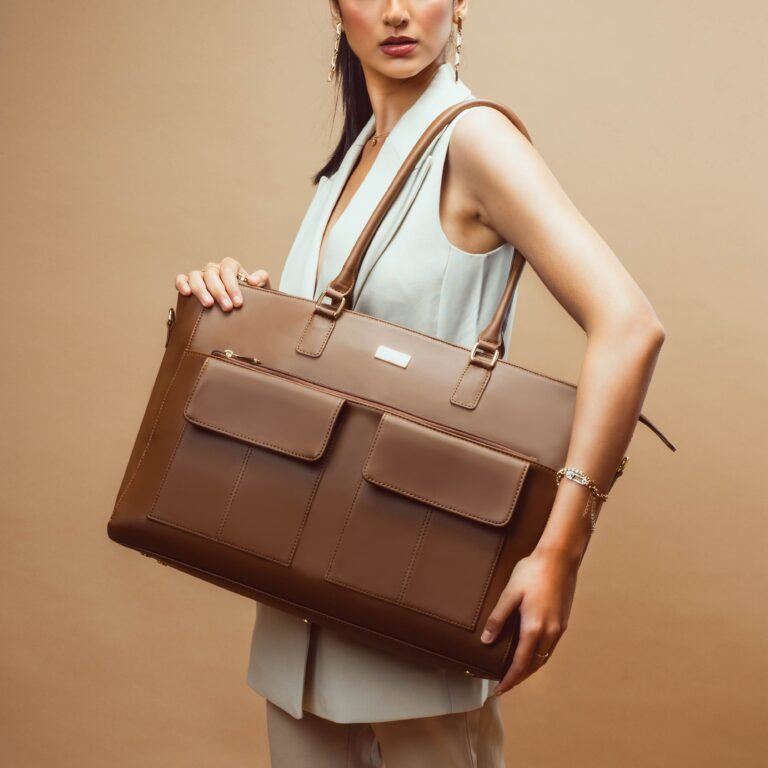 Mocha Oversized Tote for 17 inch la